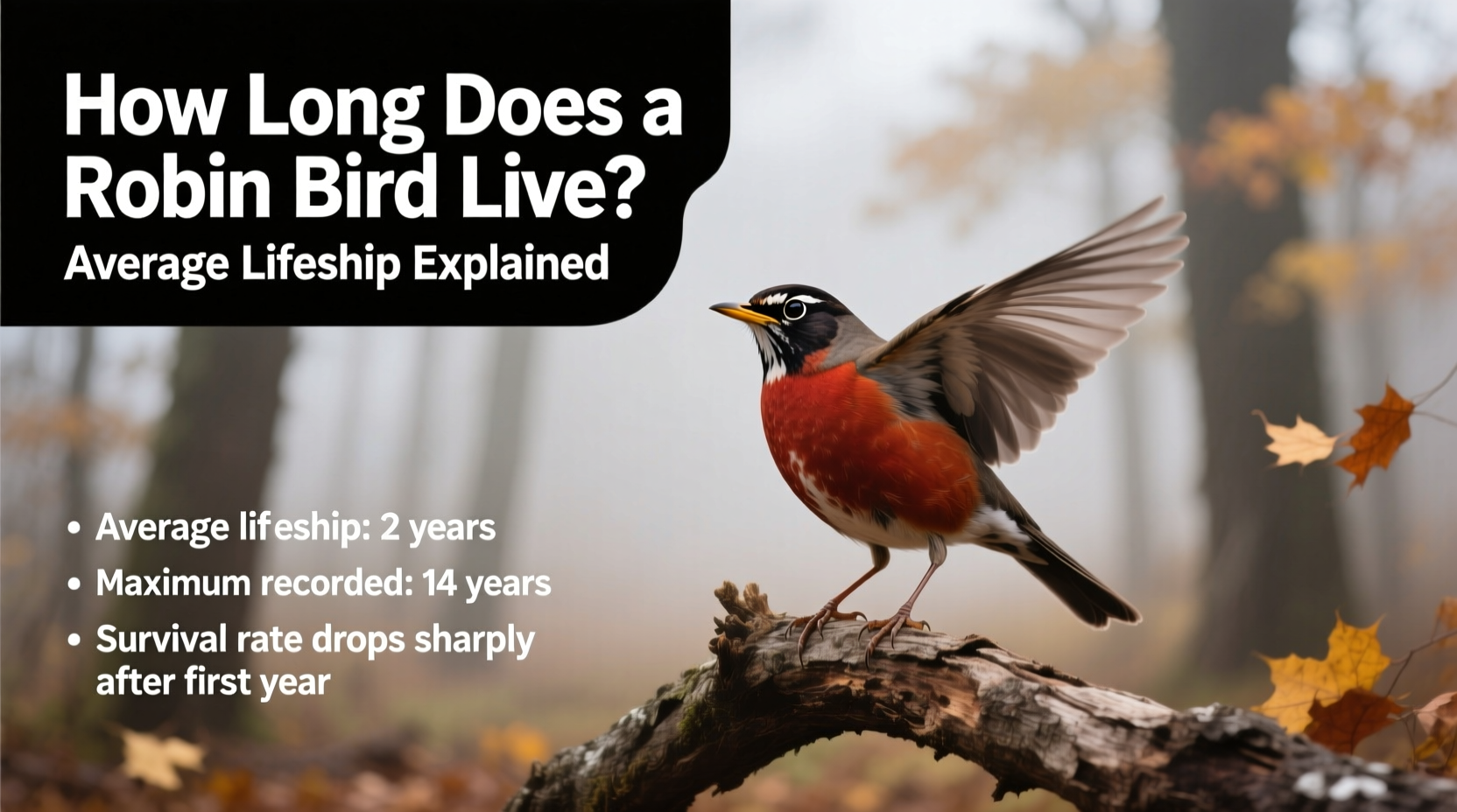 how long does a robin bird live