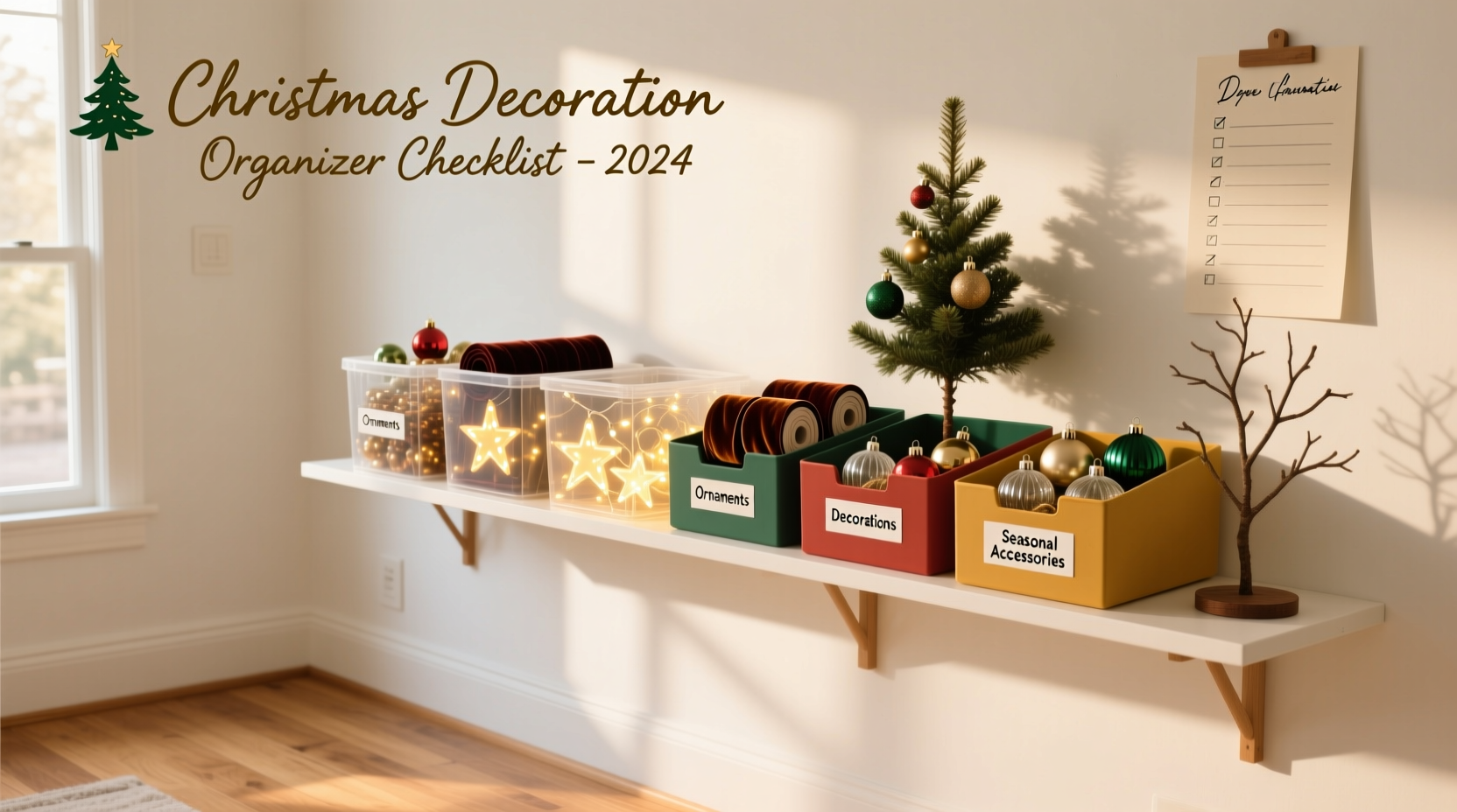 how to organize christmas decorations
