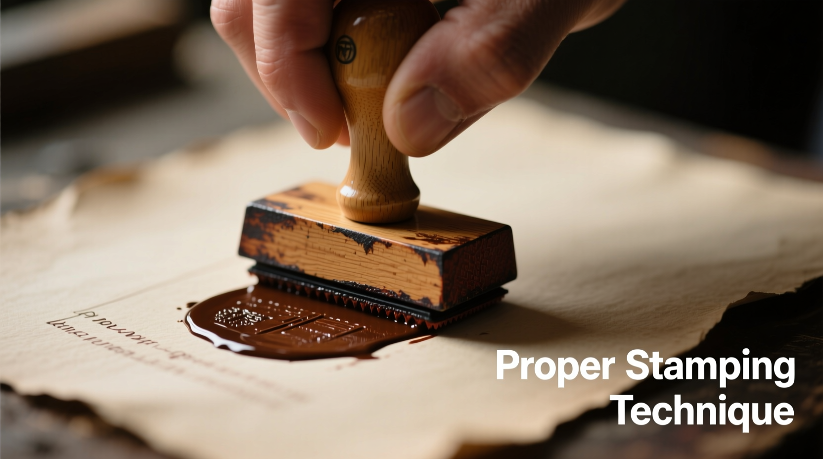 Proper stamping technique showing vertical press and lift motion