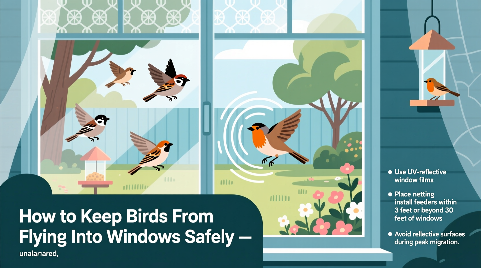 how to keep birds from running into windows