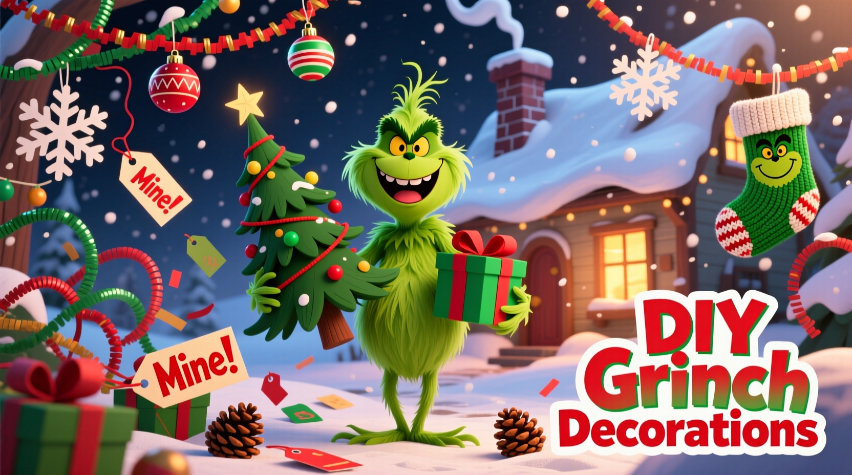 diy grinch christmas decorations