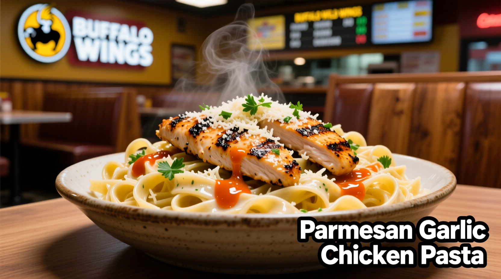 buffalo wild wings parmesan garlic chicken pasta