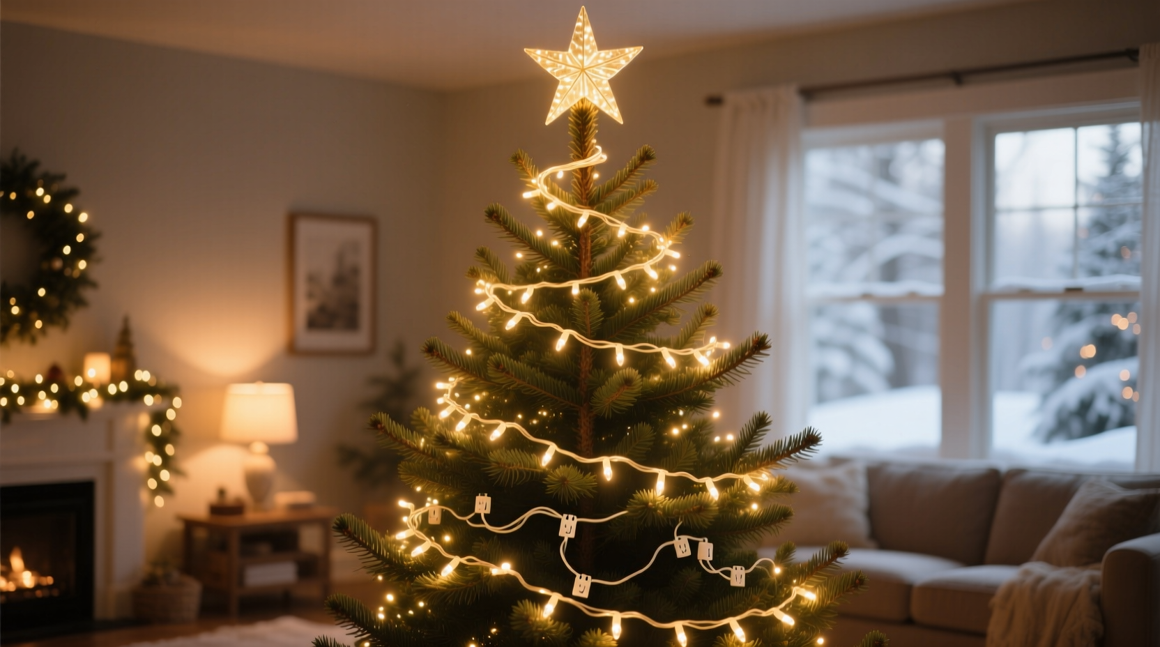 how to put lights in a christmas tree