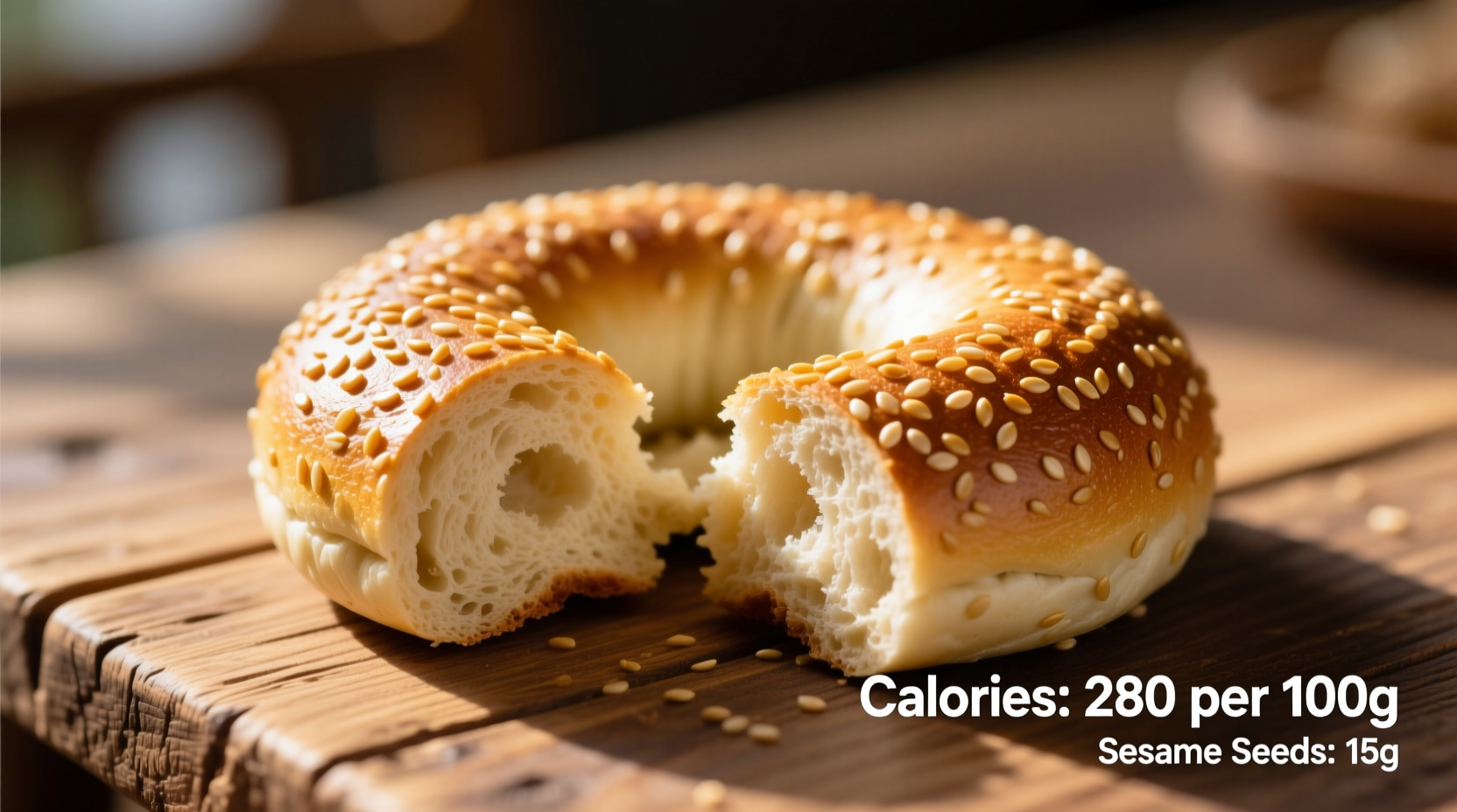 bagel sesame calories