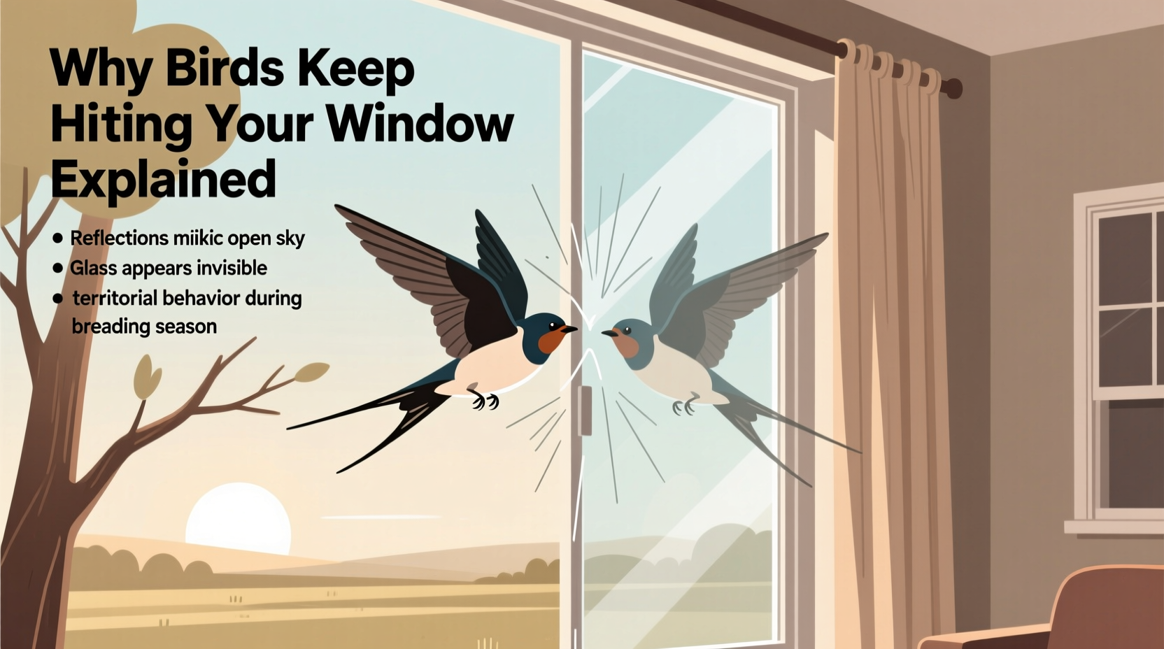 why do birds keep hitting my window