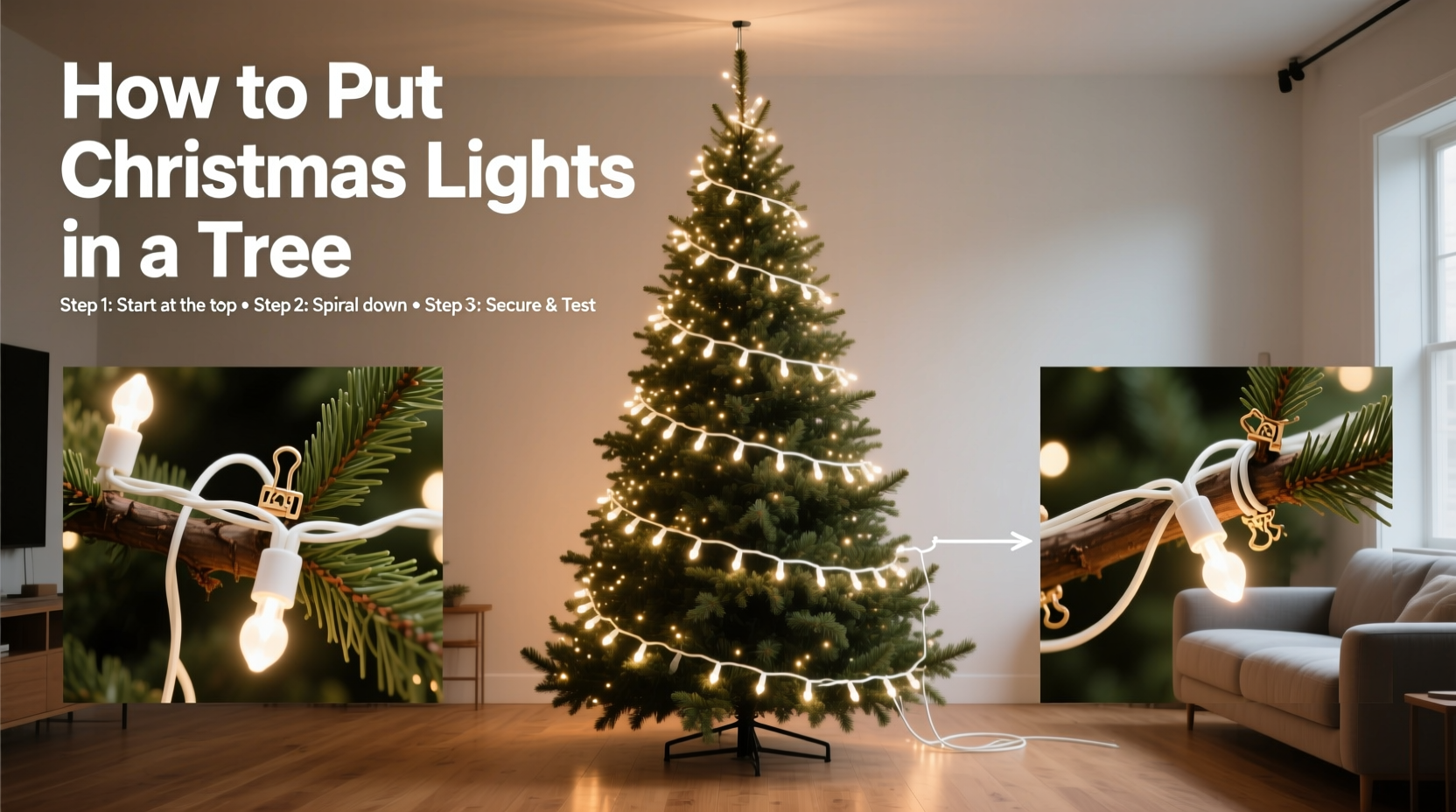 how to put christmas lights in tree