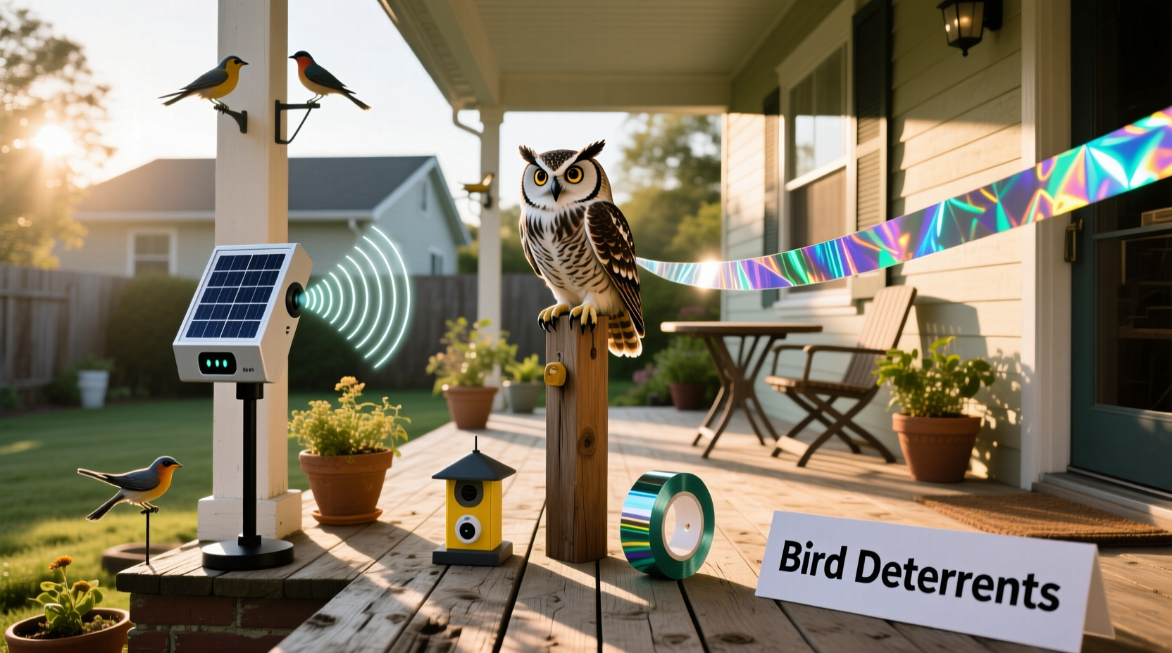 how to keep birds off of your porch