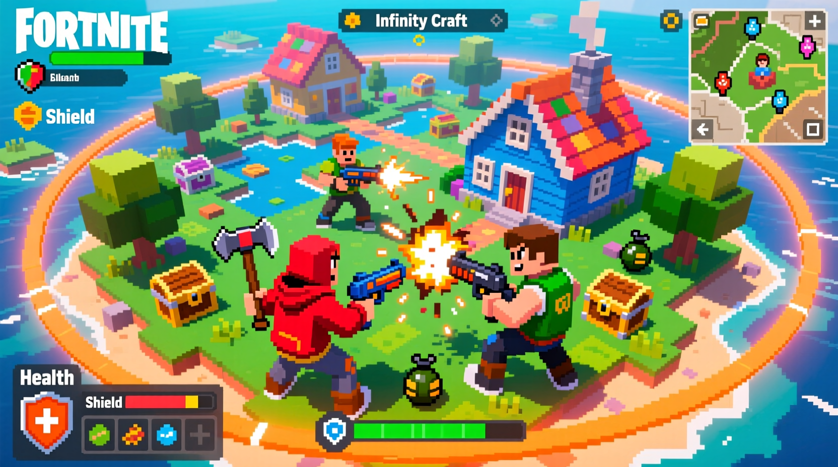 how to make fortnite in infinity craft