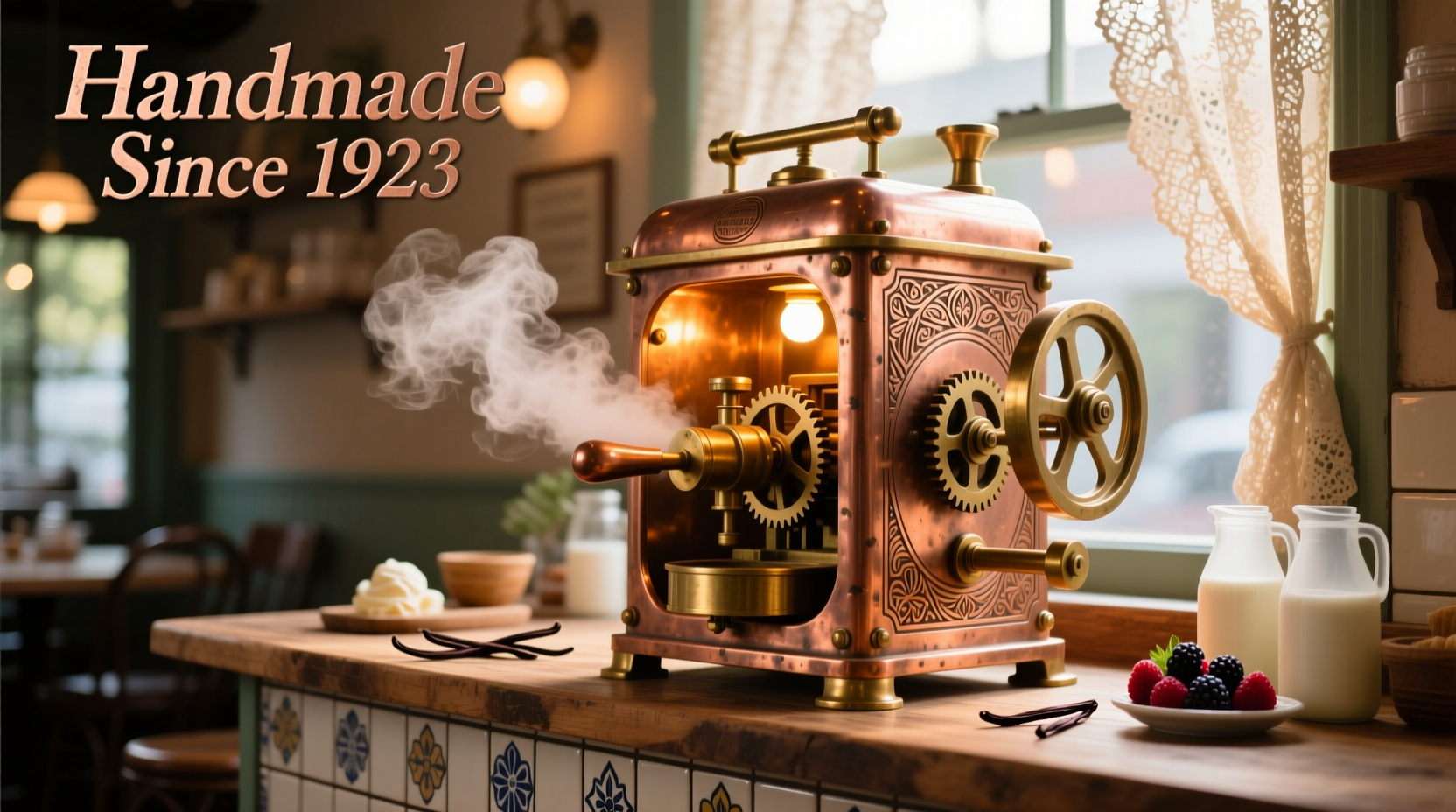 handmade ice cream machine