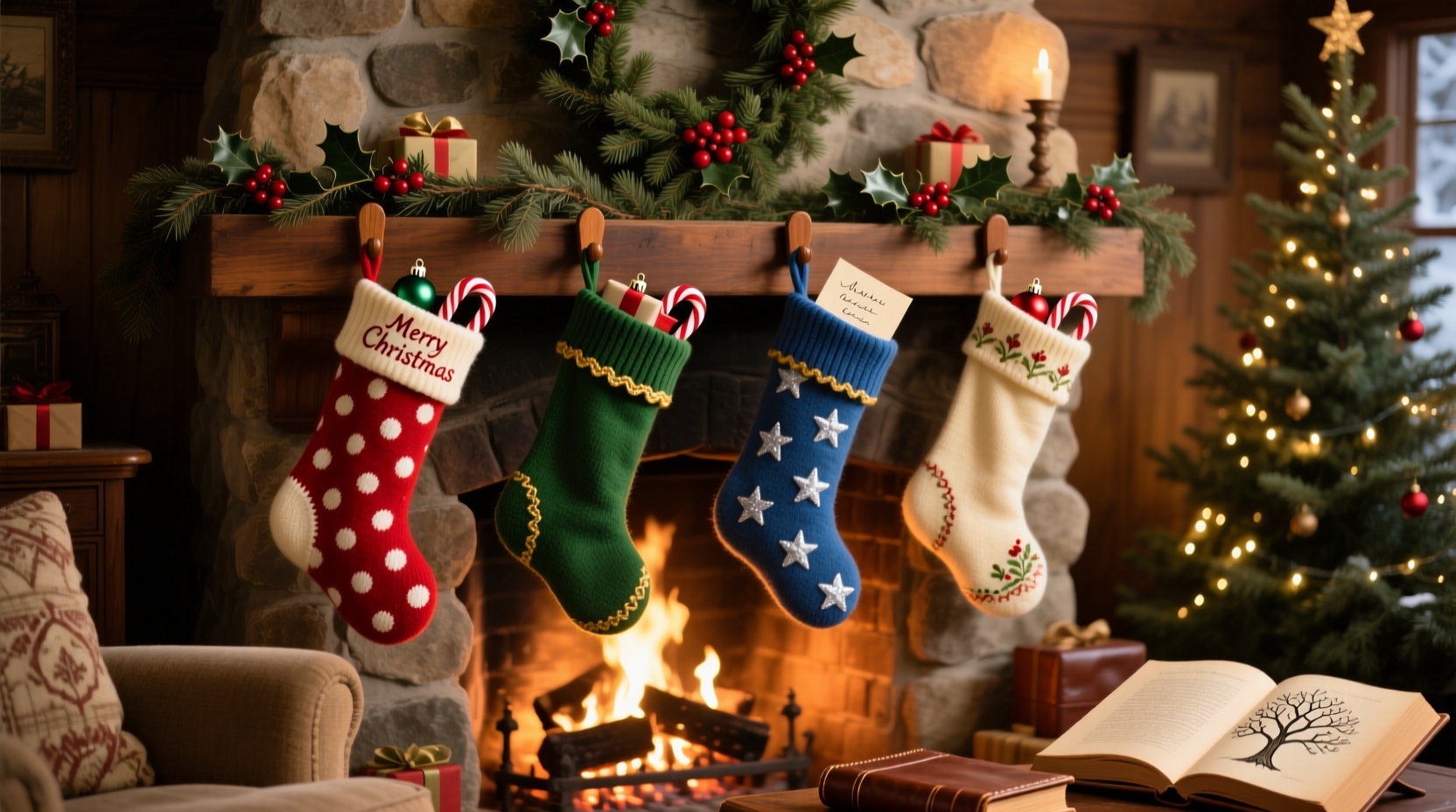 how to hang christmas stockings