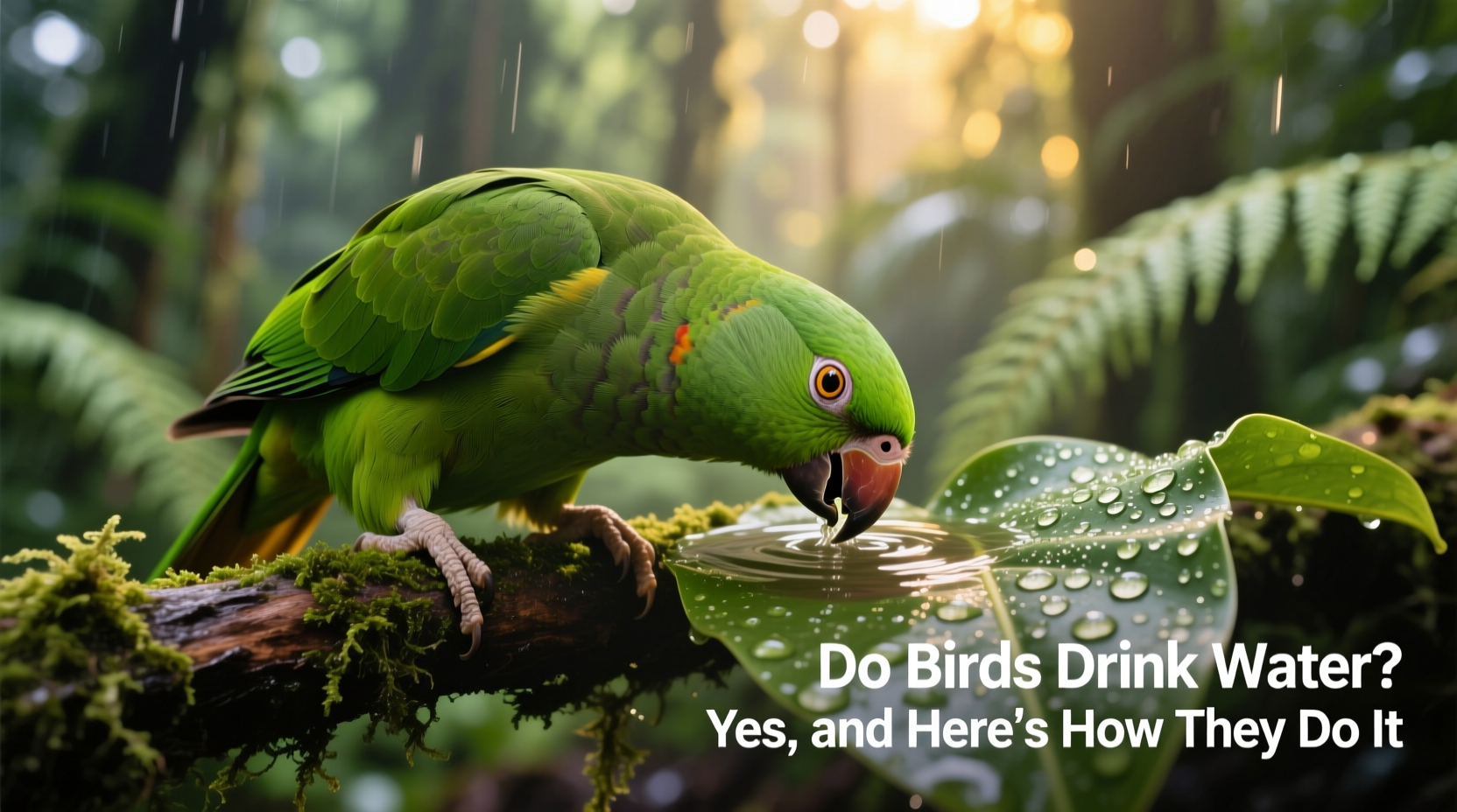 do birds drink water