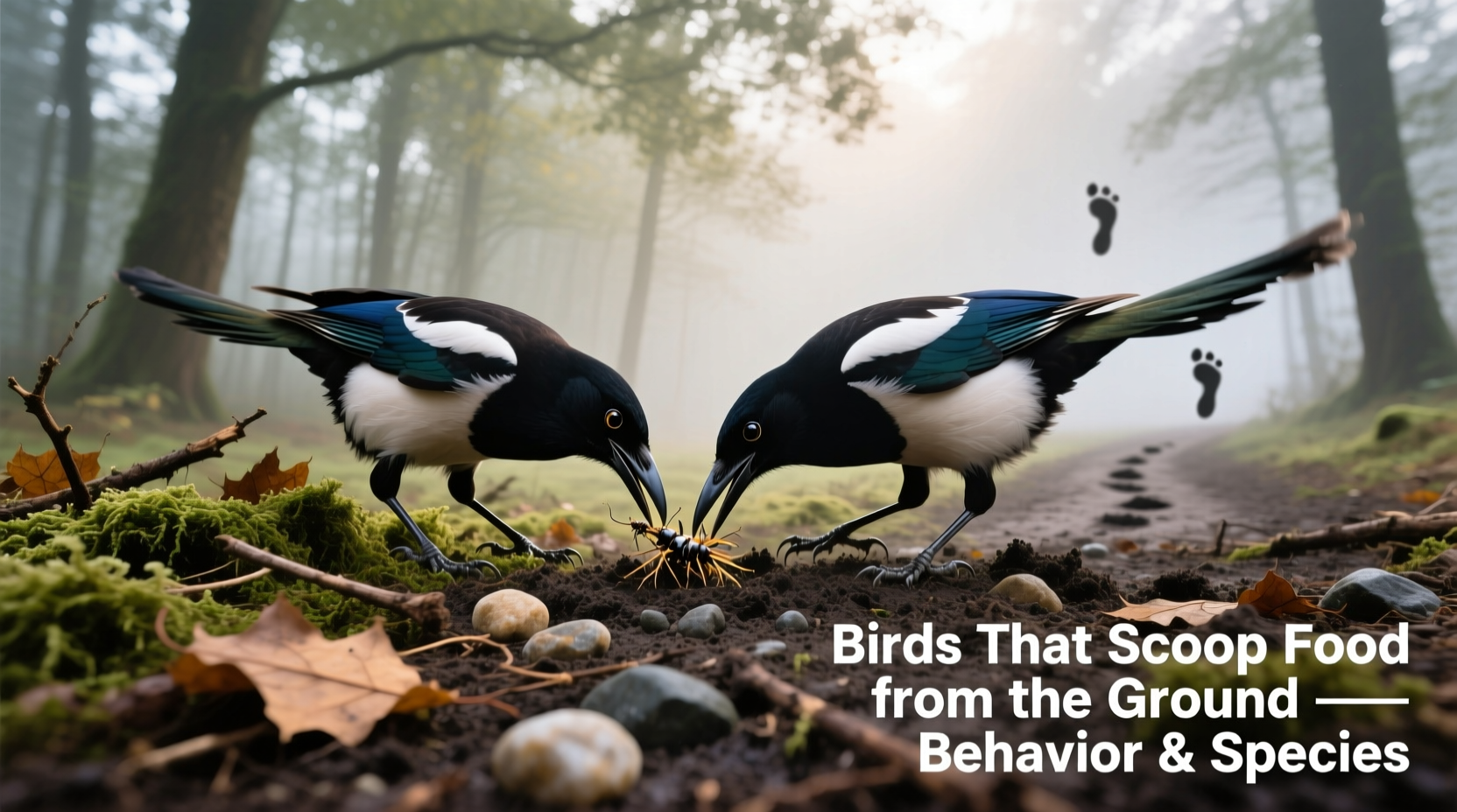 what bird can scoop up food off the ground