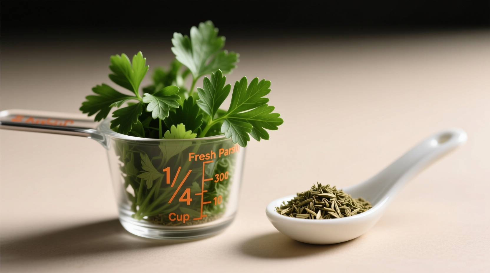 1 4 cup fresh parsley to dried exact swap and when it fails