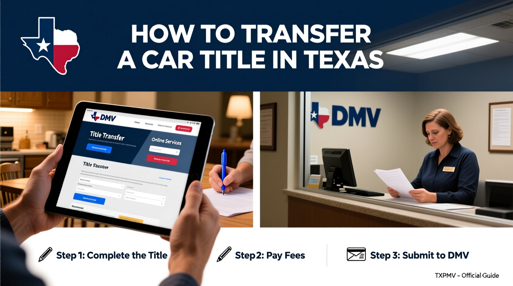 how do you transfer a car title in texas