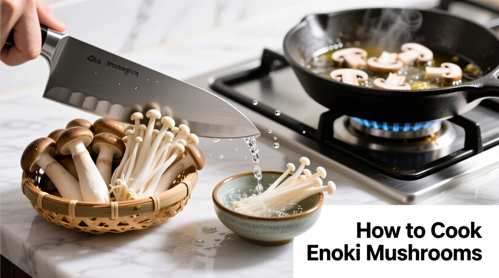 how to cook enoki mushrooms