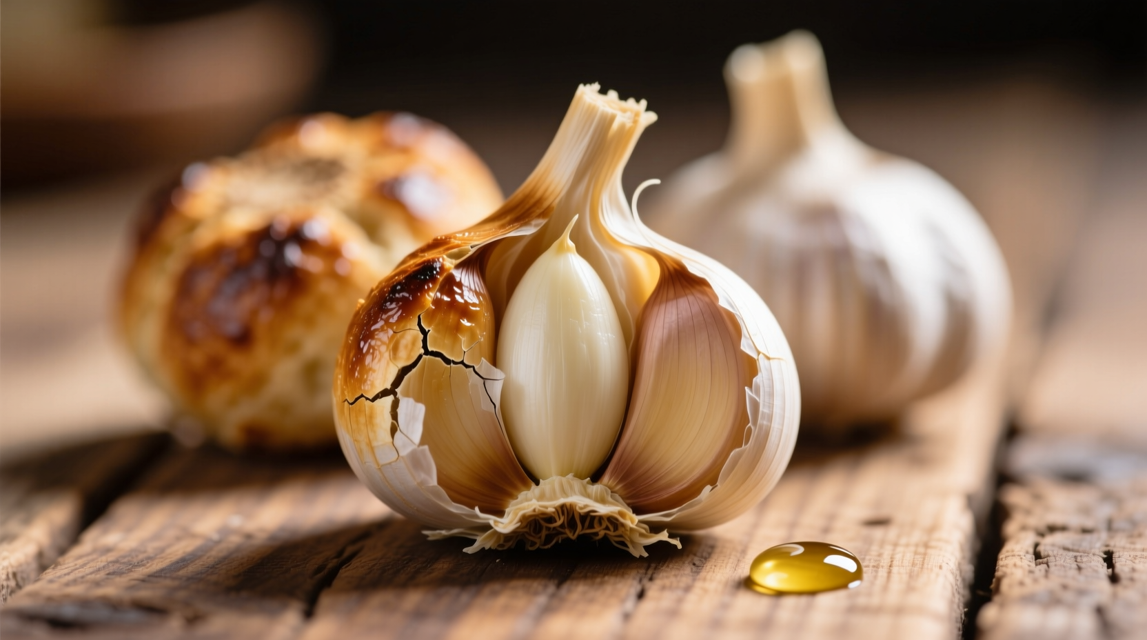 baked garlic bulbs
