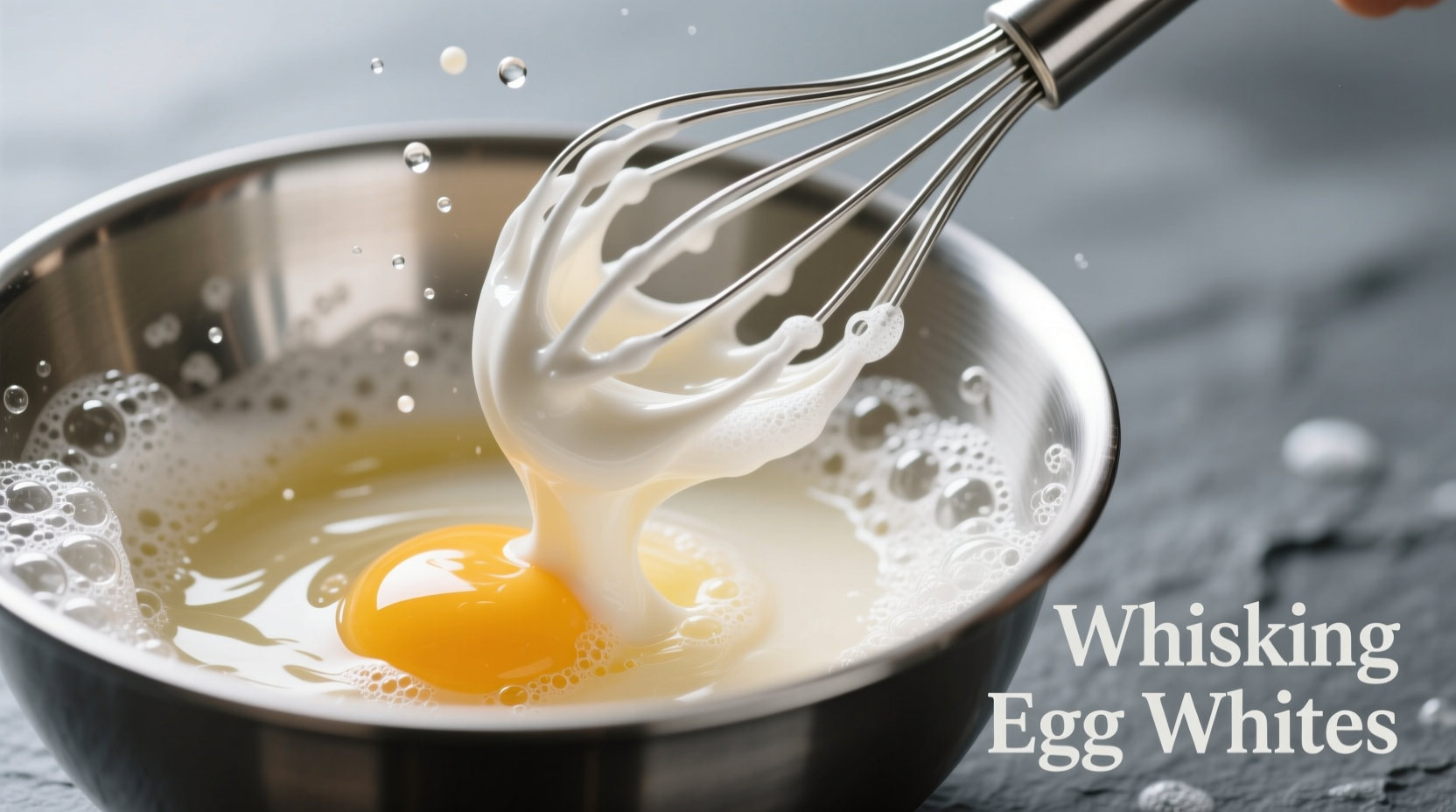 Whisking egg whites for pancake batter