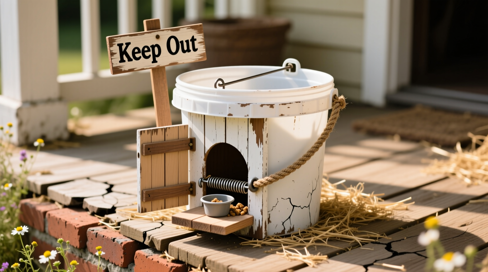bucket mouse trap diy