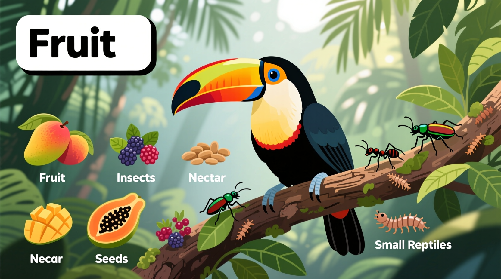 what does a toucan bird eat