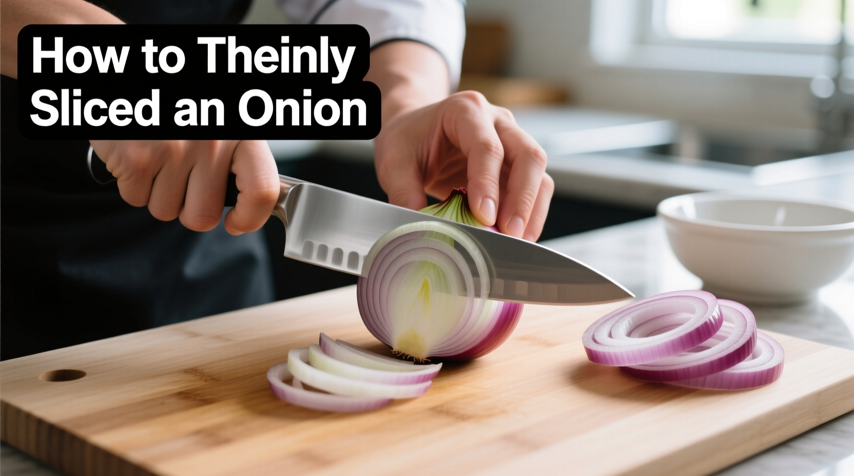 how to thinly slice an onion