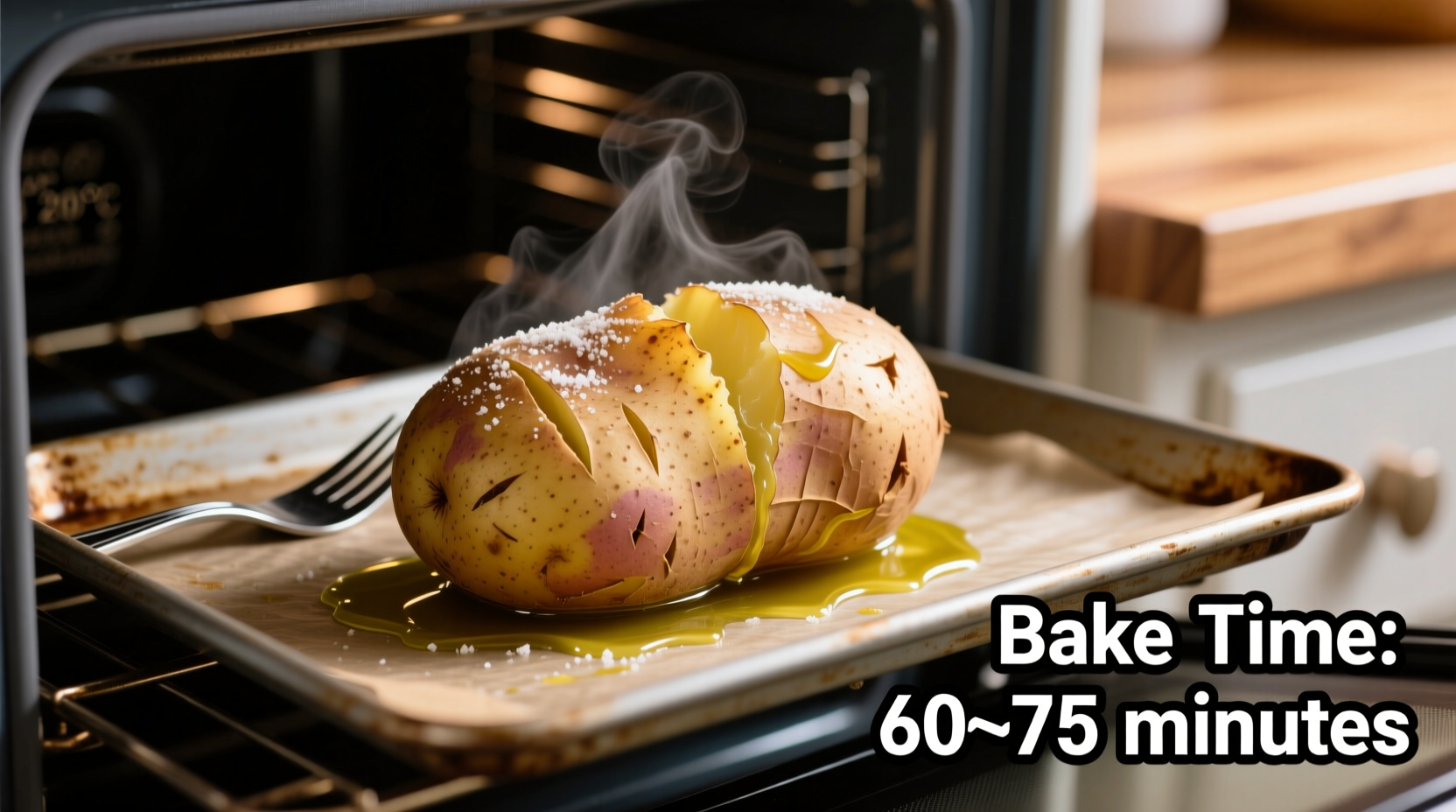 how long for a baked potato in the oven