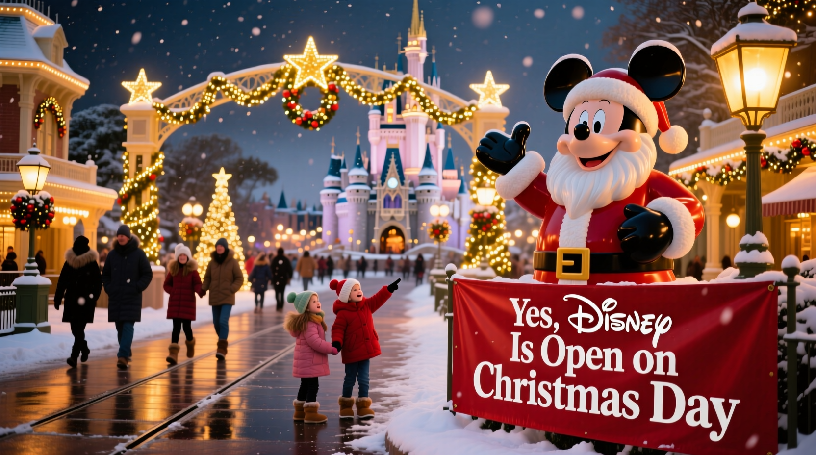 is disney open on christmas day