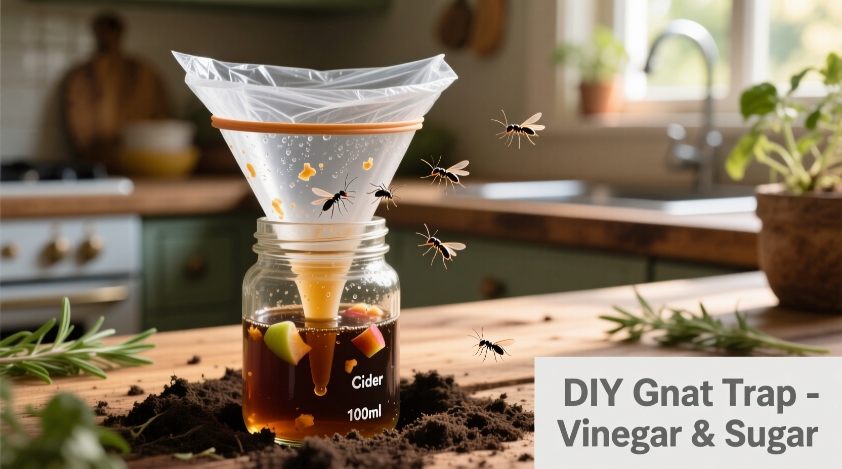 homemade gnat trap vinegar