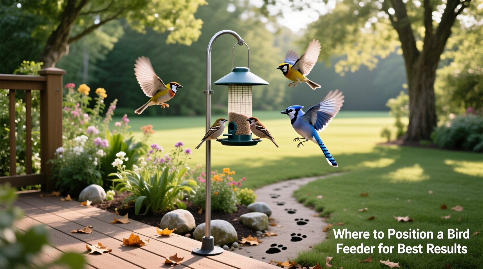 where to position a bird feeder