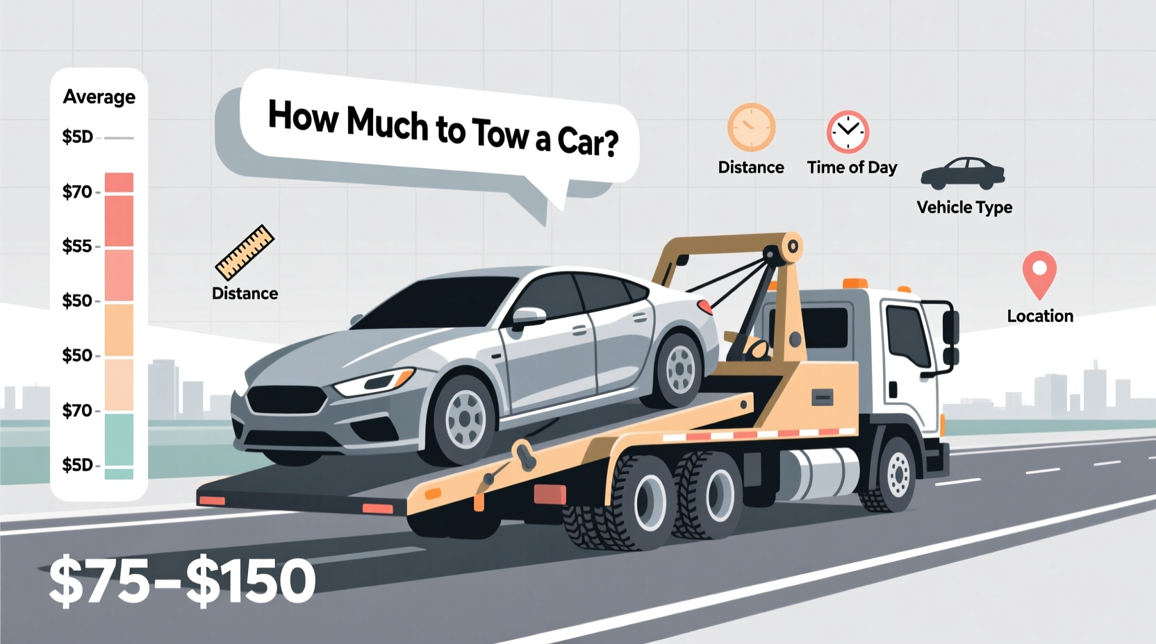how much to tow a car