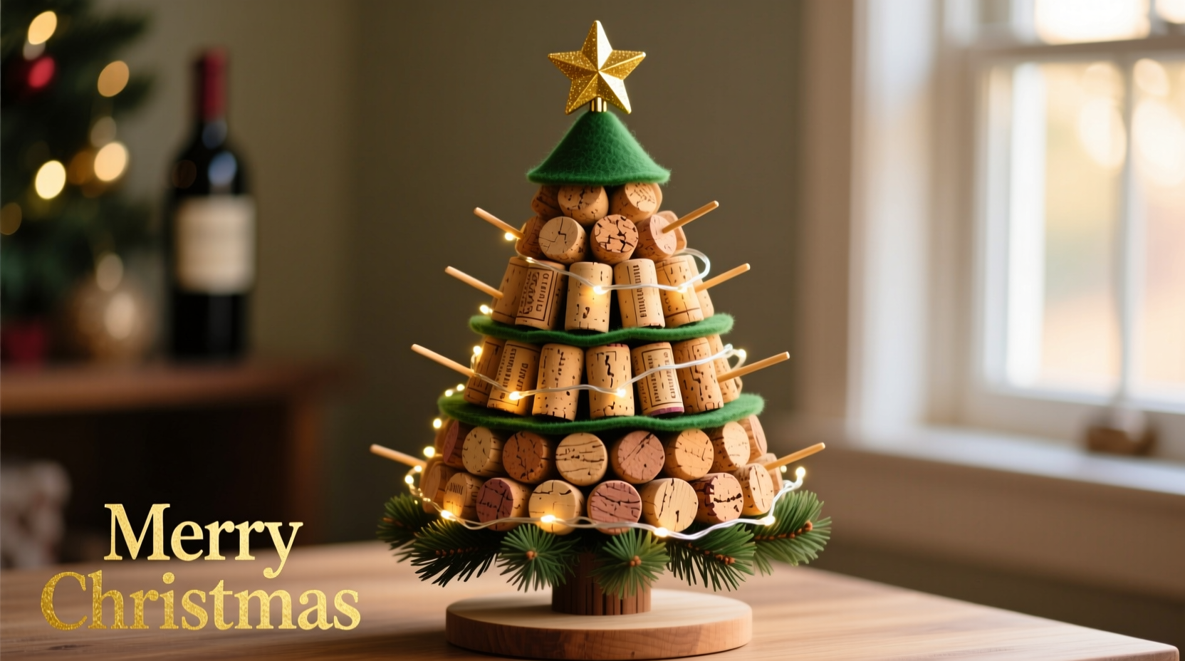 how to make wine cork christmas tree
