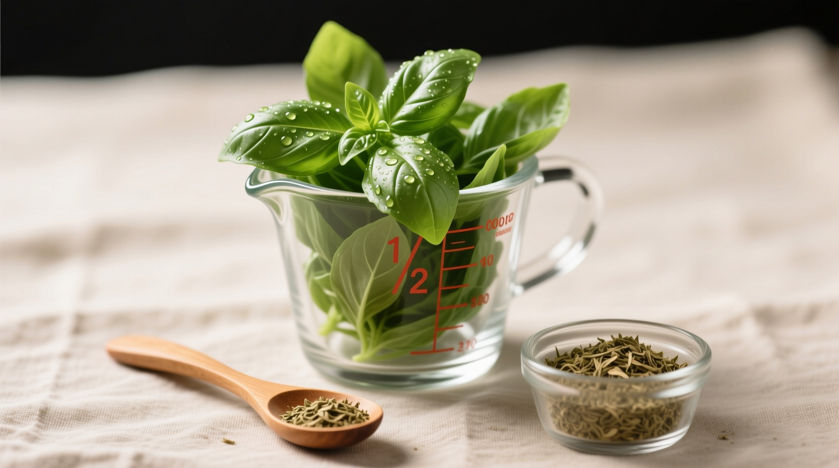 1 2 cup fresh basil to dried the only ratio that works