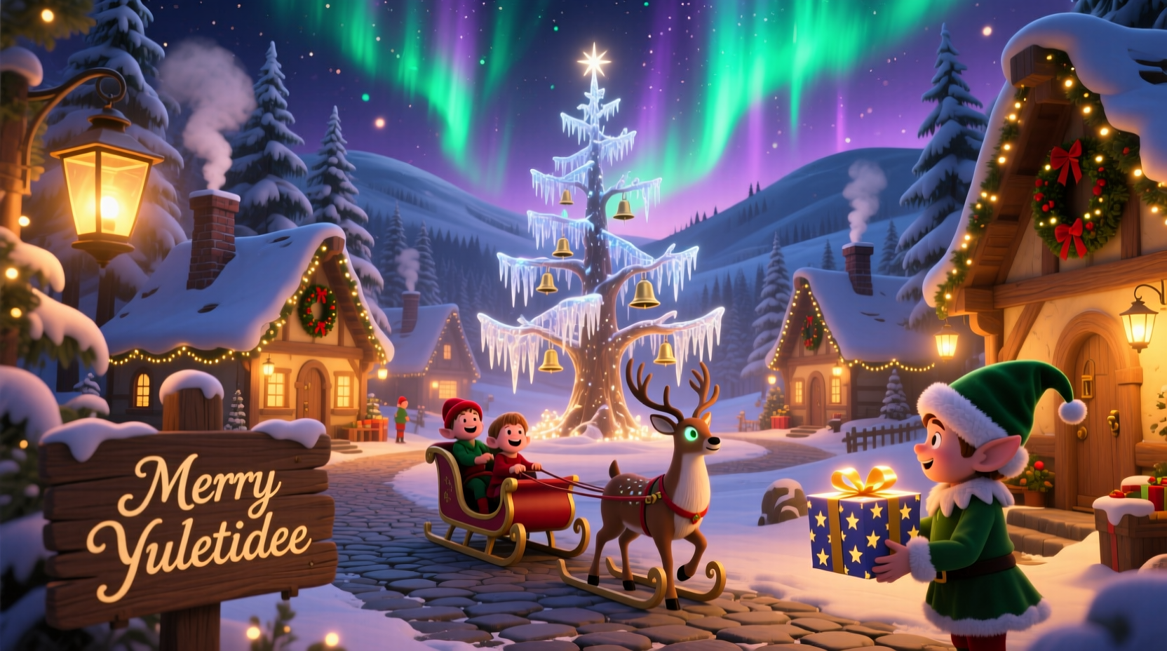 a magical christmas village