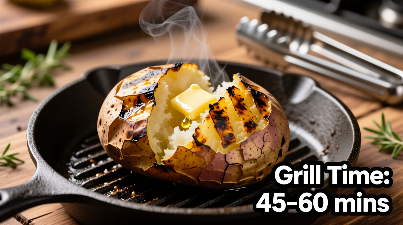 how long to grill baked potato