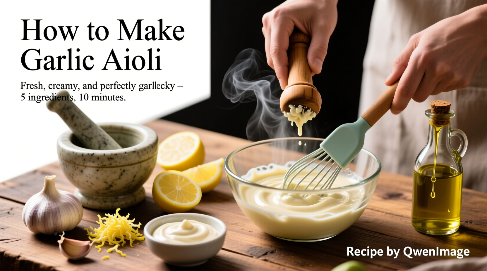 how to make a garlic aioli