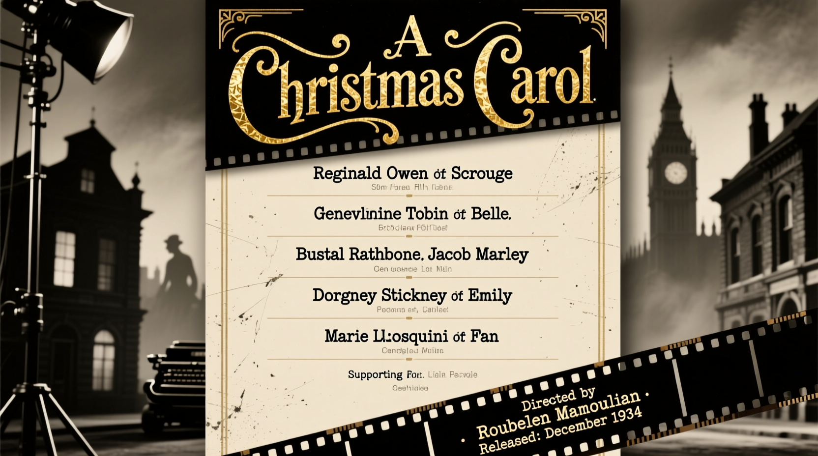a christmas carol 1934 cast