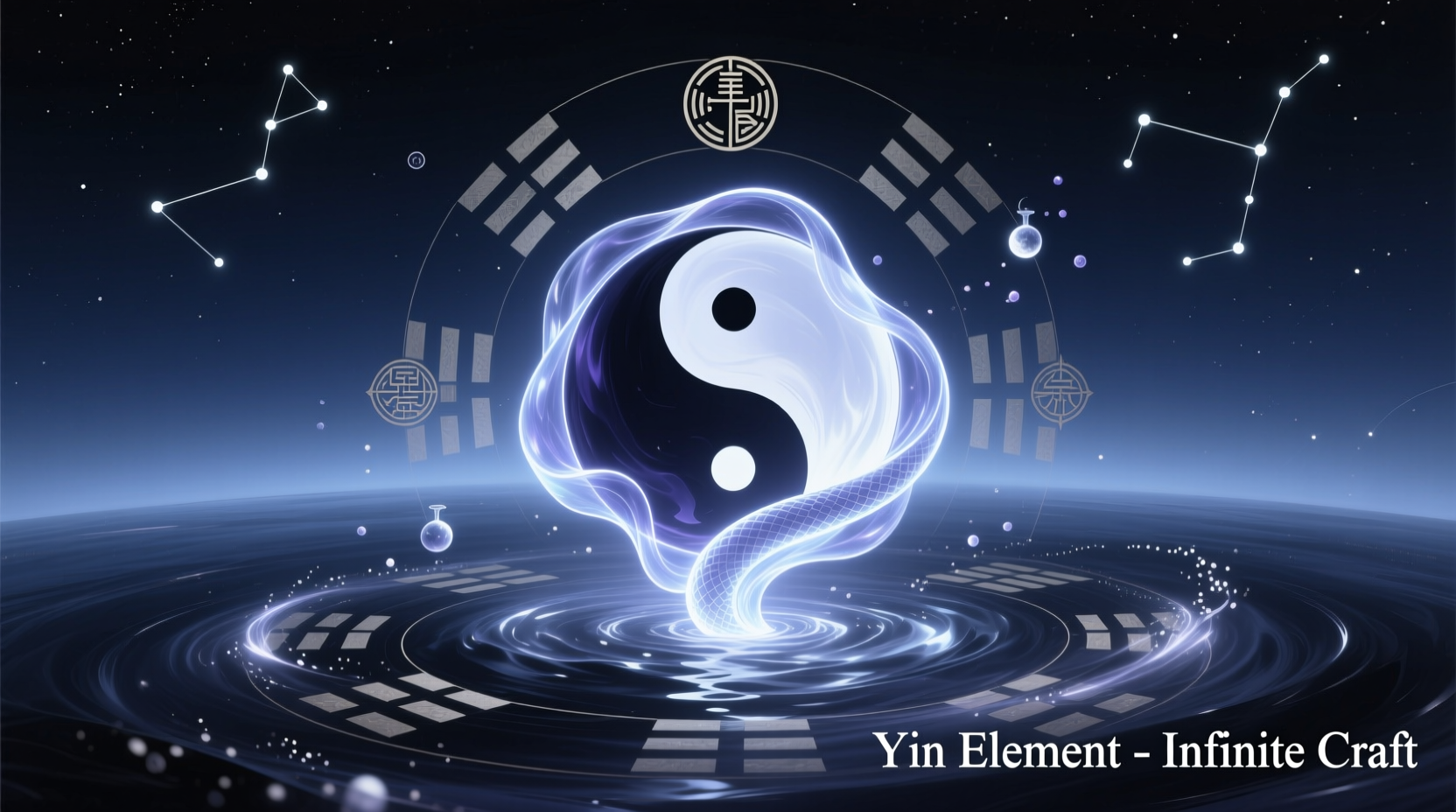 Yin element created through step-by-step combinations in Infinite Craft