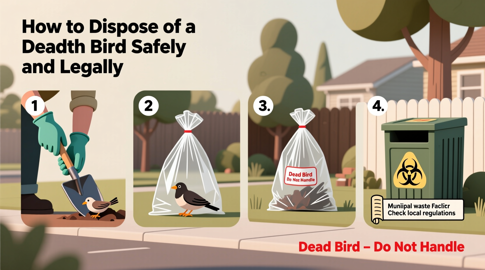 how to dispose of a dead bird