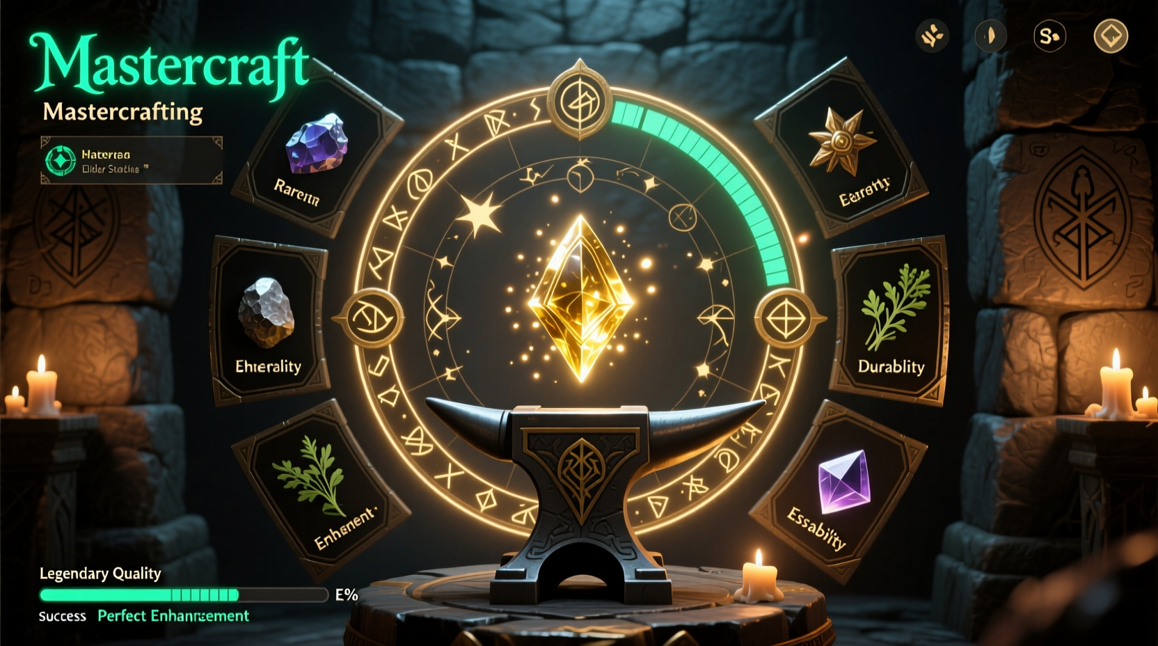 ESO crafting station interface showing mastercrafting phase