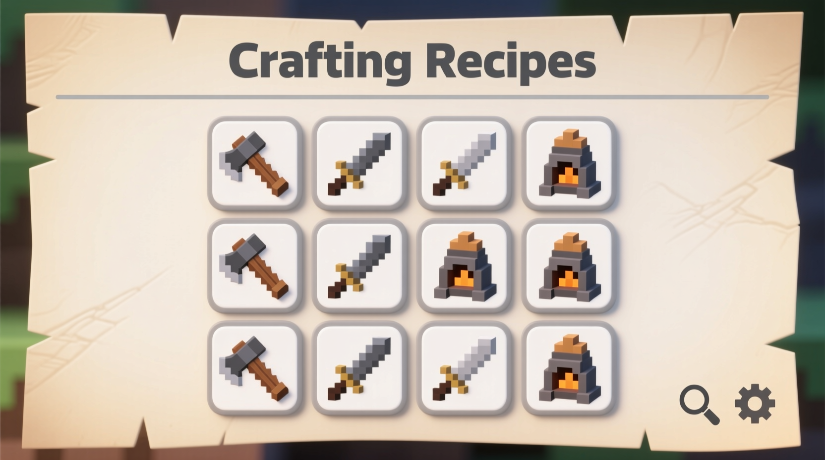 mc crafting recipes