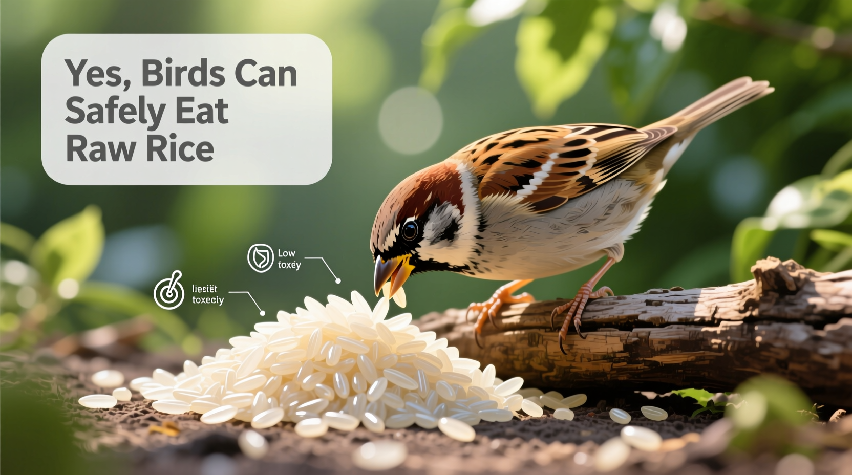 can birds eat raw rice