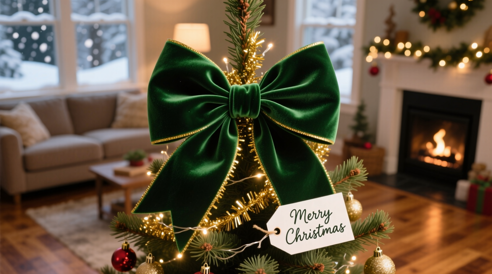 how to make a christmas tree bow topper