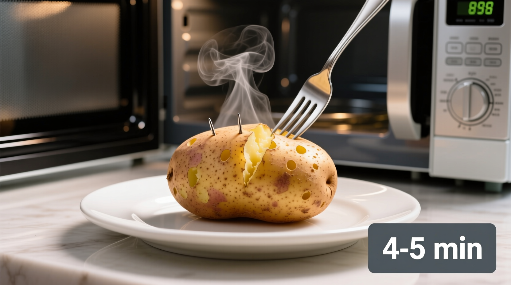 how long microwave baked potato