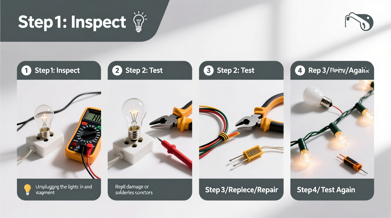 how to repair led christmas lights