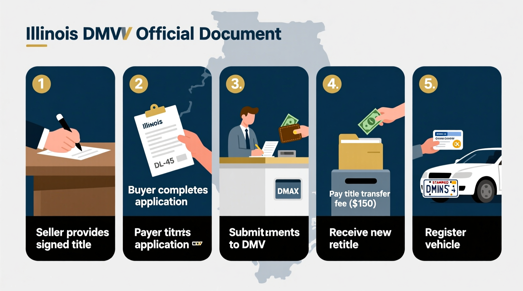 how to transfer car title in illinois