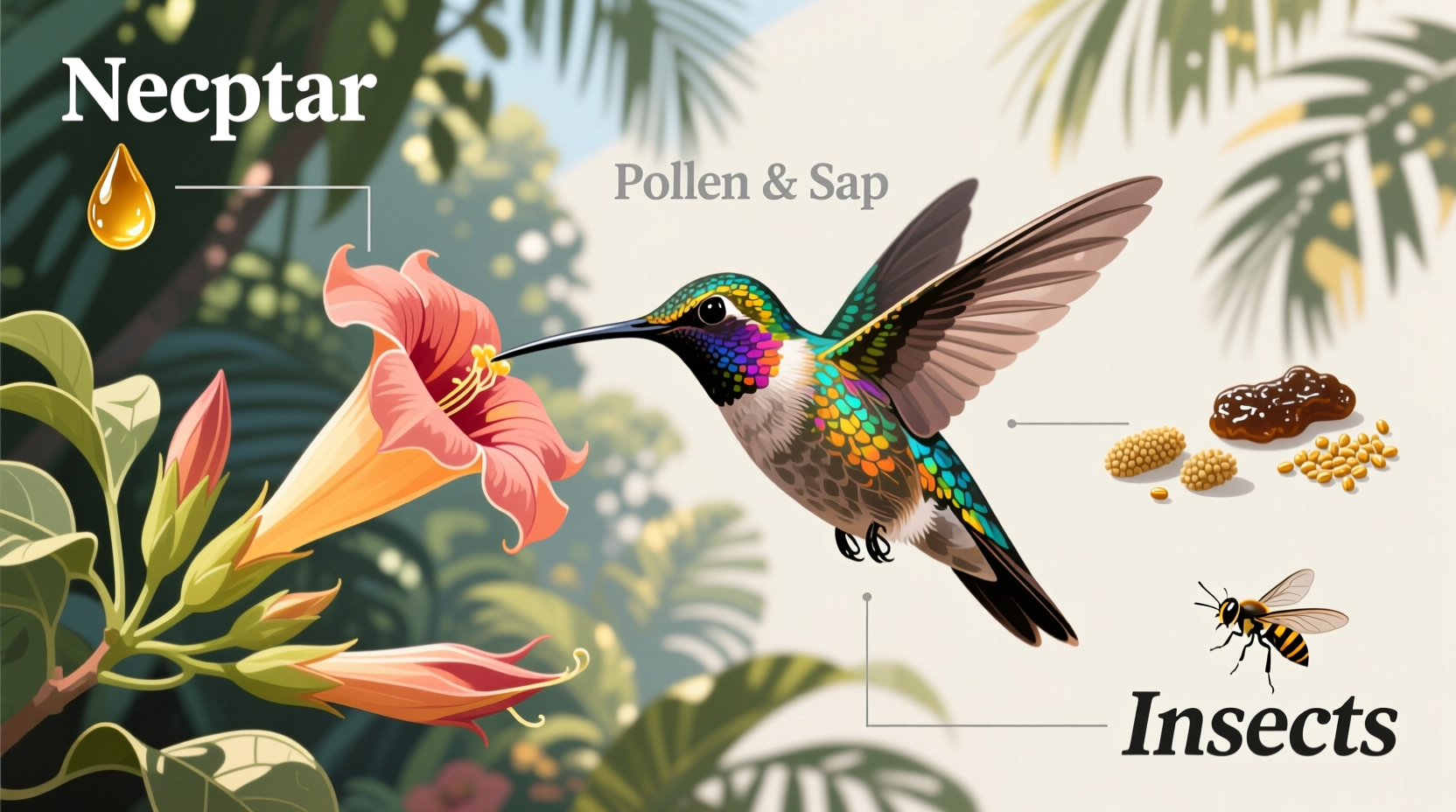 what do humming birds eat