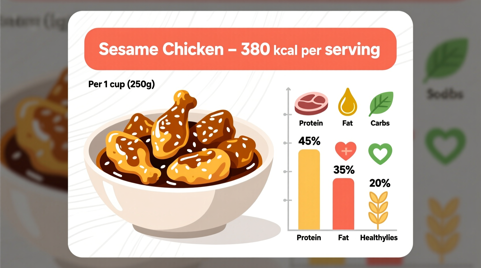calories for sesame chicken