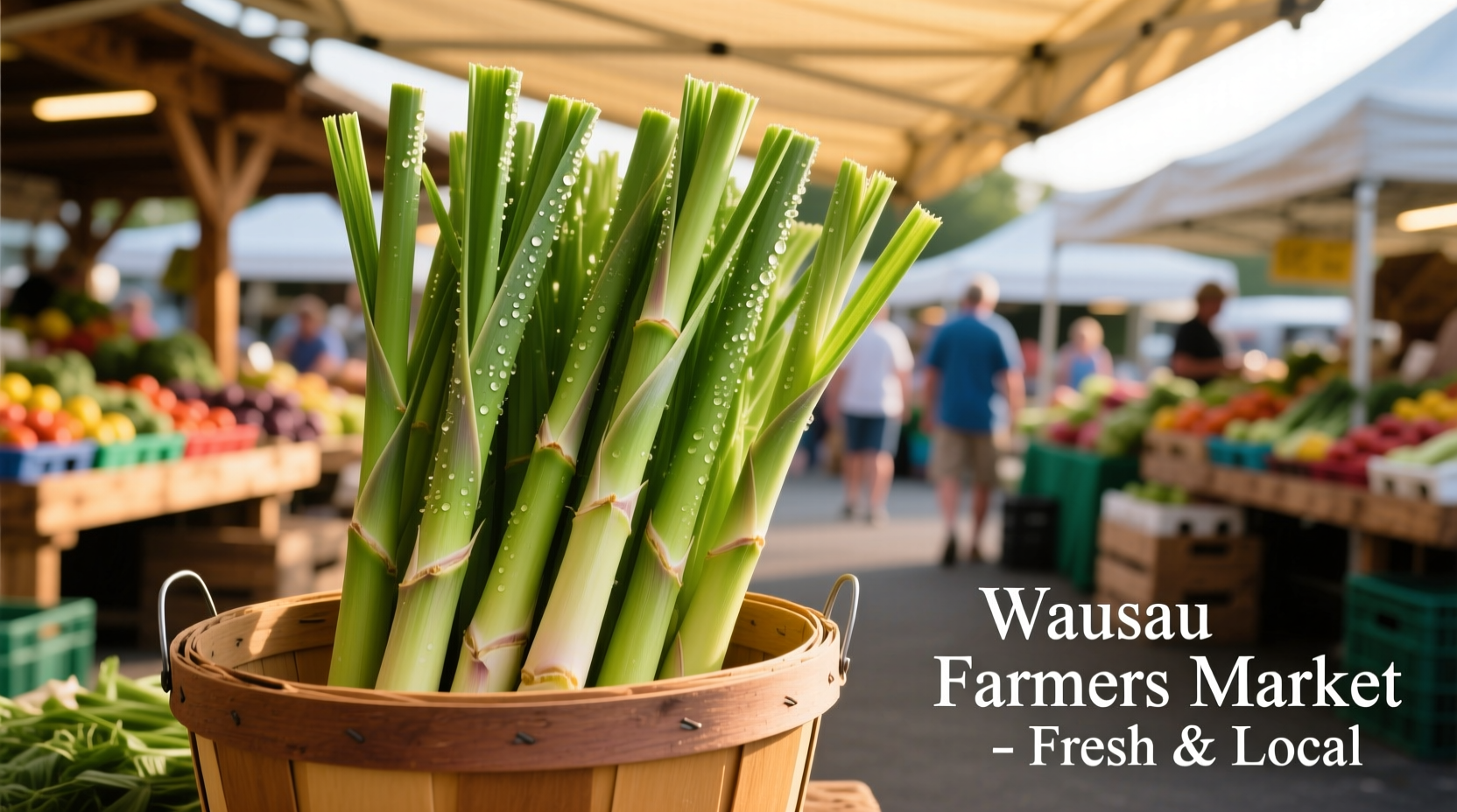 Fresh lemongrass stalks at Wausau Farmers Market