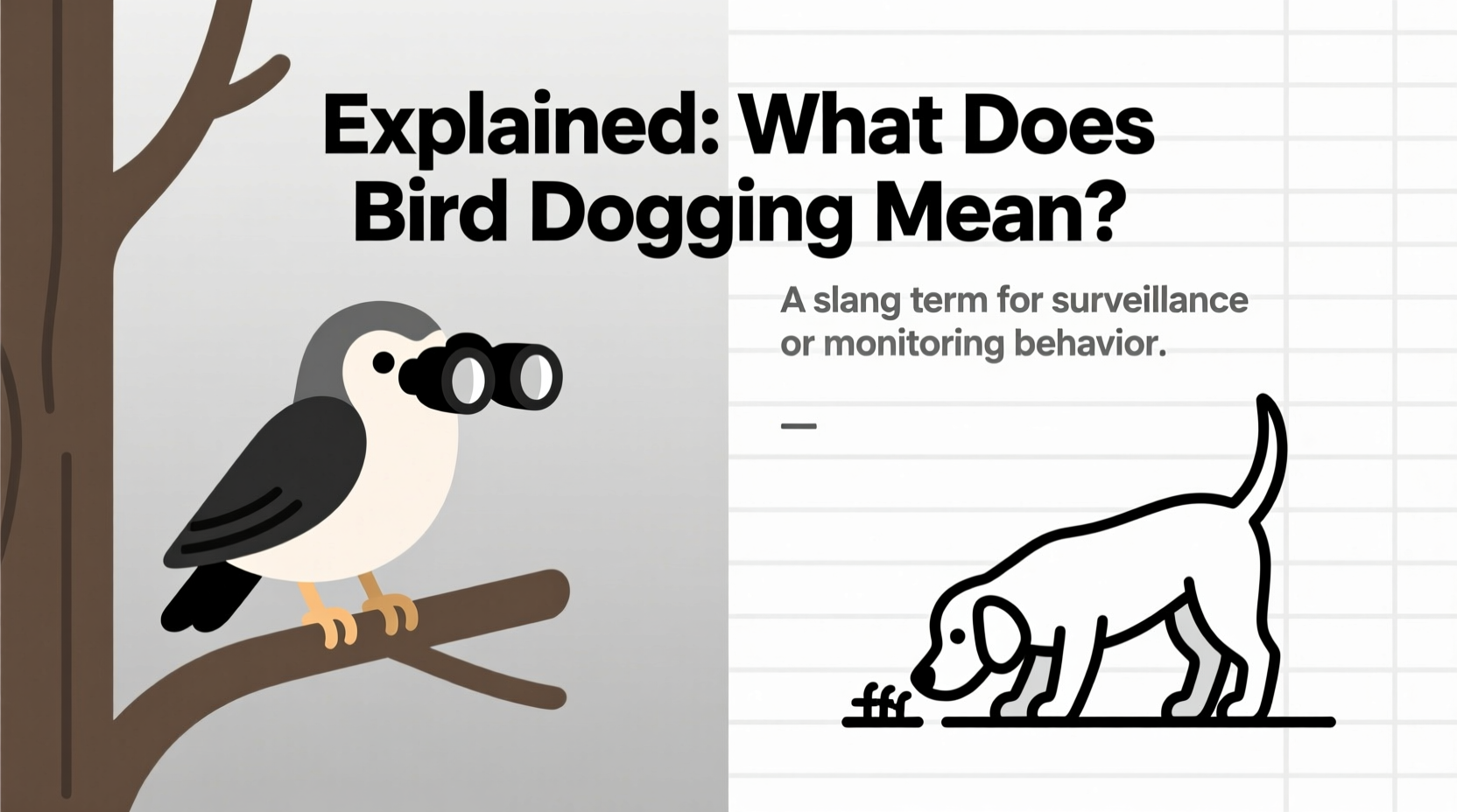 what does bird dogging mean