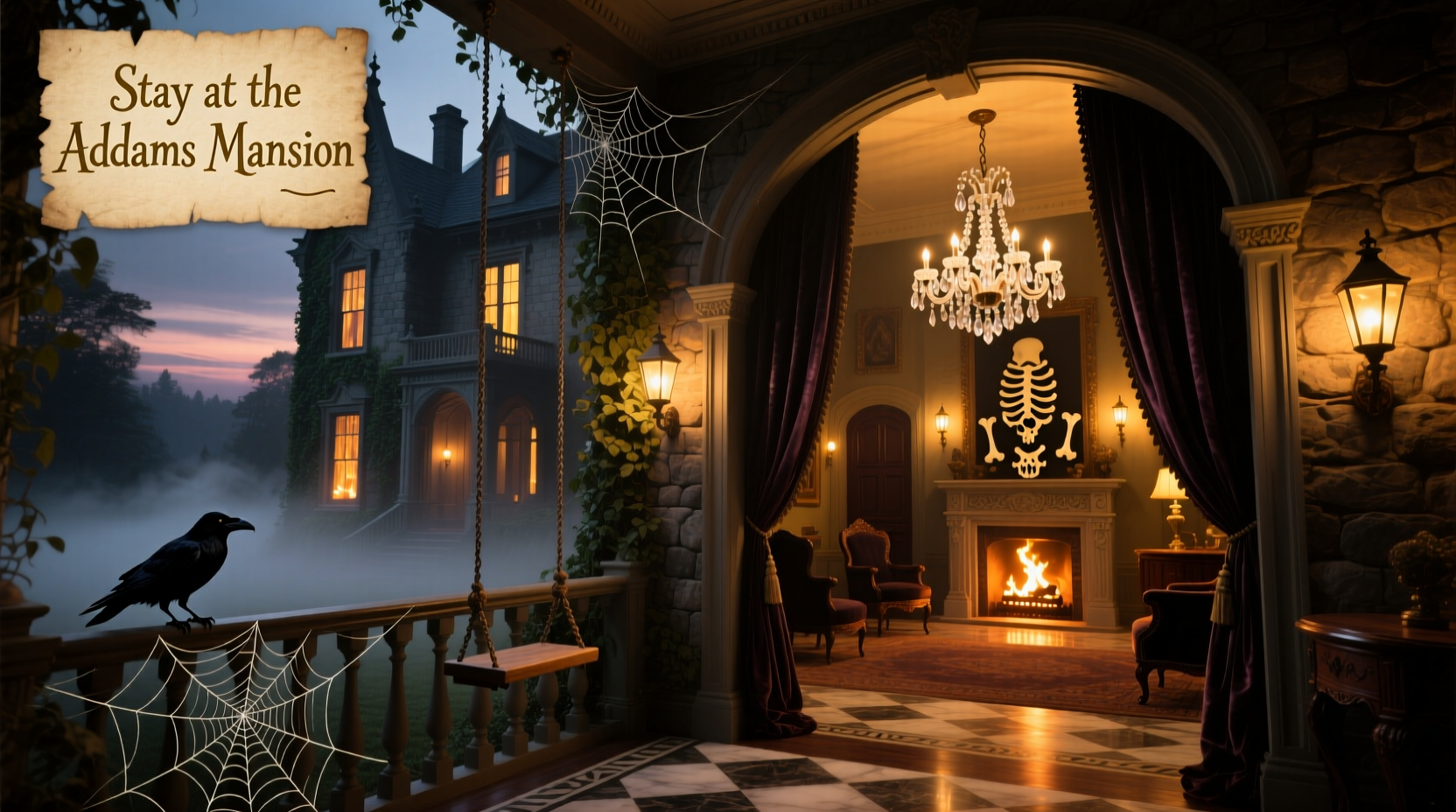 How to Stay at the Addams Family Mansion: Budget Travel Guide