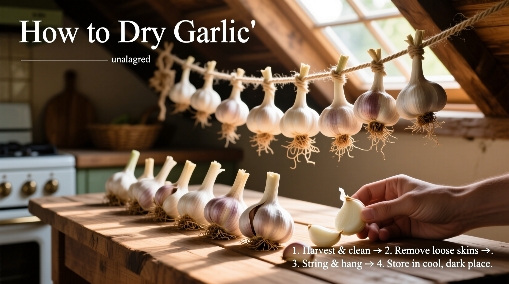how to dry garlic